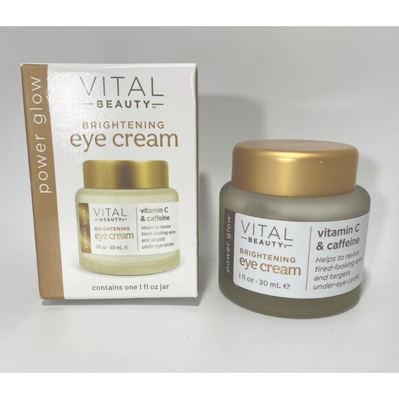 VITAL BEAUTY Power Glow Brightening Eye Cream With Vitamin C & Caffeine NEW - Picture 1 of 4